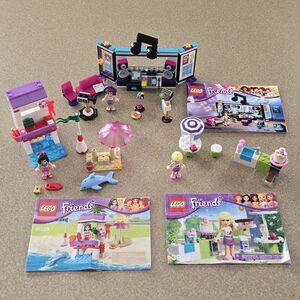 LEGO Friends 3 Set Lot 41028 41103 3930 Pop Star Recording Studio 100% Complete
